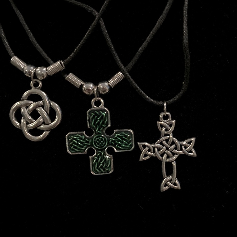 3 Celtic Knot Art necklaces